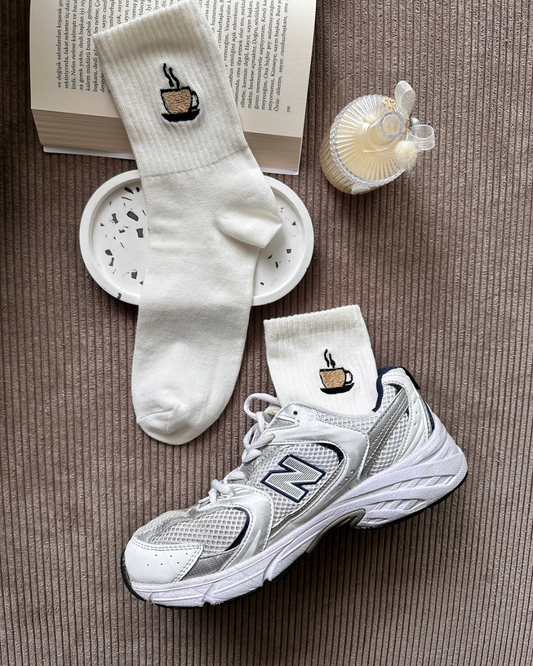Latte Nakışlı Tekli Çorap Unisex