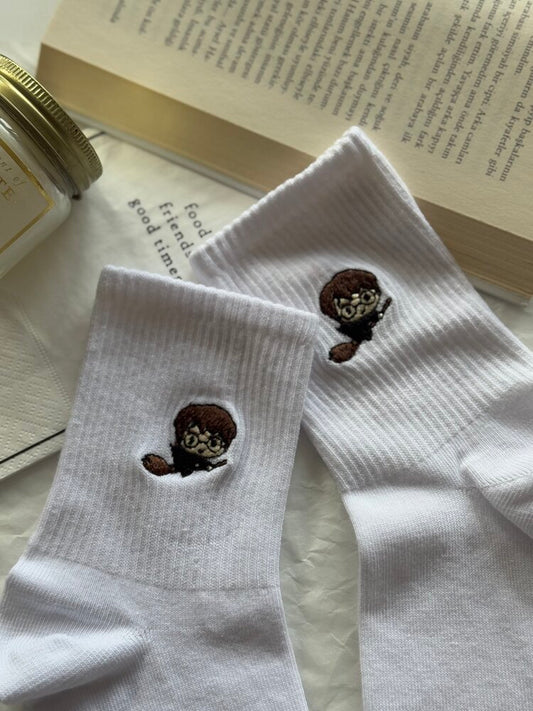 Unisex Harry potter nakışlı soket çorap